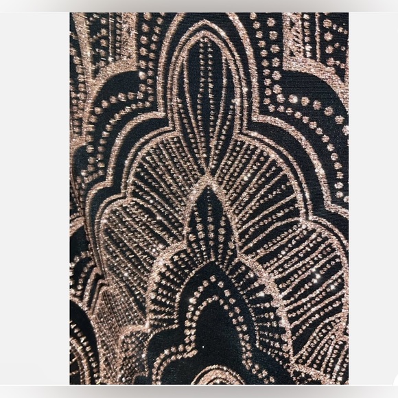 NWOT‼️ Jump Apparel JUMP Apparel Dress Rose Gold Glitter Short-Sleeve - Picture 5 of 8